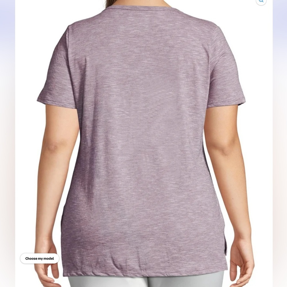 Just My Size shades of purple butterfly scoopneck shirt sleeve tee Woman’s 4X - Picture 12 of 15